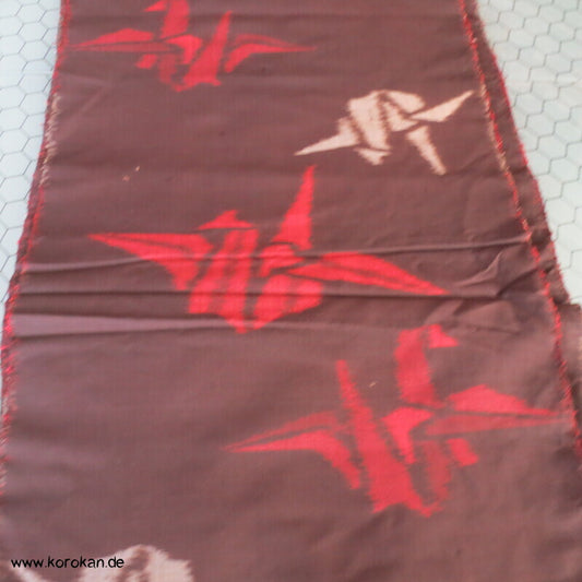 Tanmono Japan Meisen Origami Kraniche Seide, antik unbenutzt