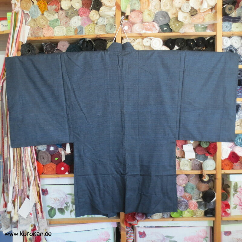 Bambus Shibori Futter Haori Kimono Jacke, Tsumugi Seide