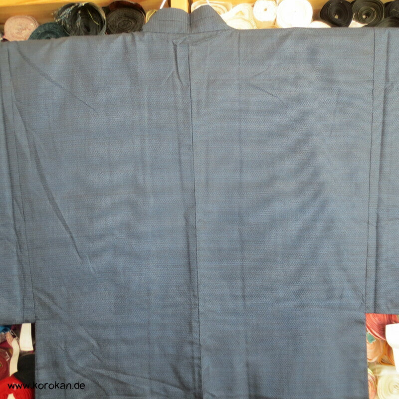 Bambus Shibori Futter Haori Kimono Jacke, Tsumugi Seide