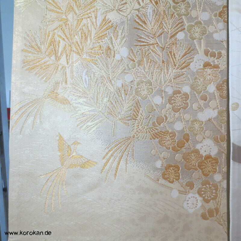 Upcycling Seidenbrokat Vorhangschal aus Fukuro Obi