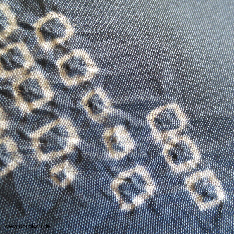 Bambus Shibori Futter Haori Kimono Jacke, Tsumugi Seide