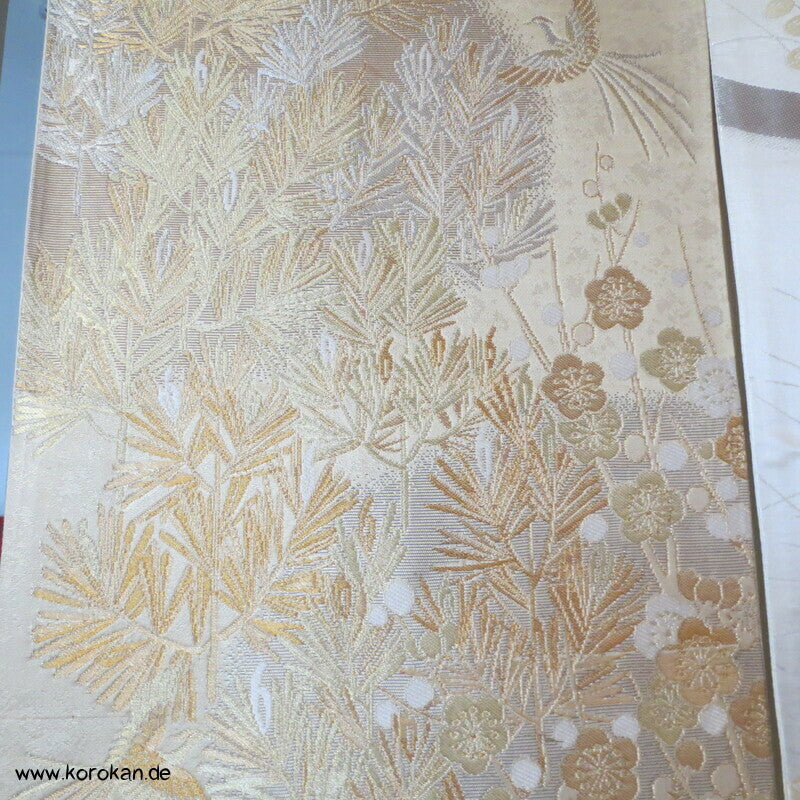Upcycling Seidenbrokat Vorhangschal aus Fukuro Obi