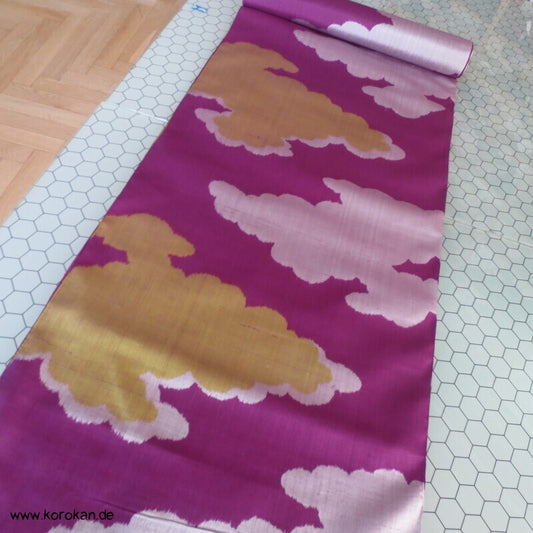 Tanmono Japan Meisen Murasaki Wolken Seide, antik unbenutzt