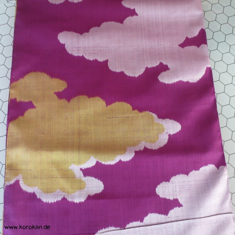 Tanmono Japan Meisen Murasaki Wolken Seide, antik unbenutzt
