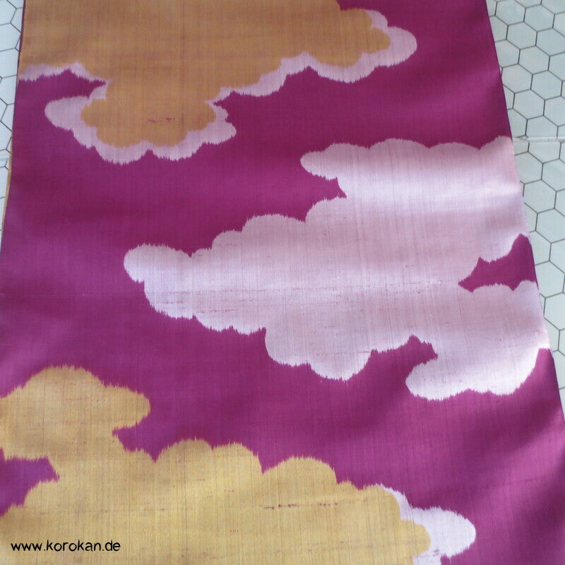Tanmono Japan Meisen Murasaki Wolken Seide, antik unbenutzt