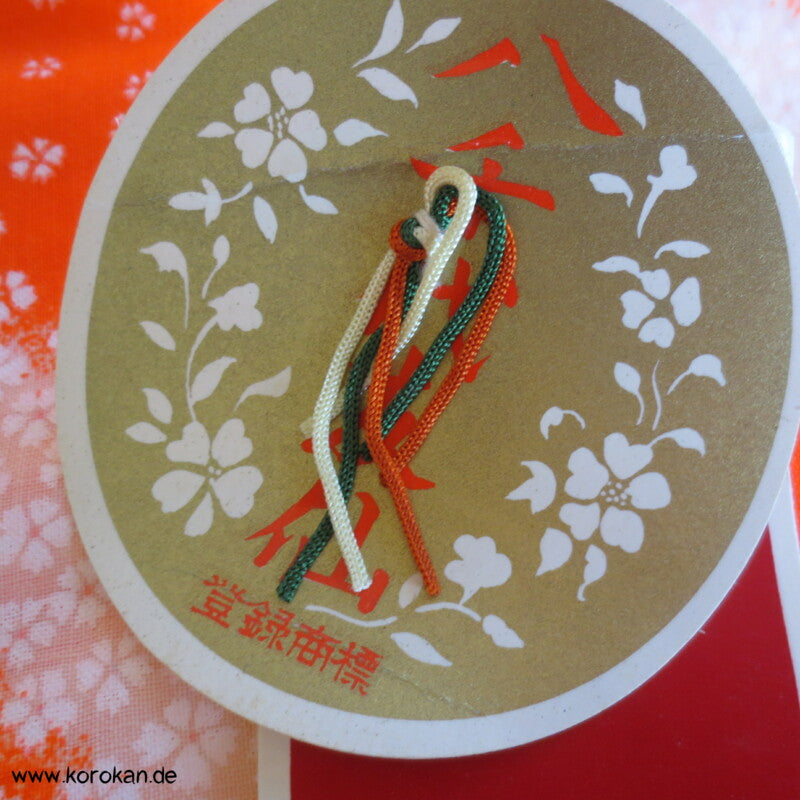 Juban Kimono Wollmusselin Millefleur in diagonalen Streifen