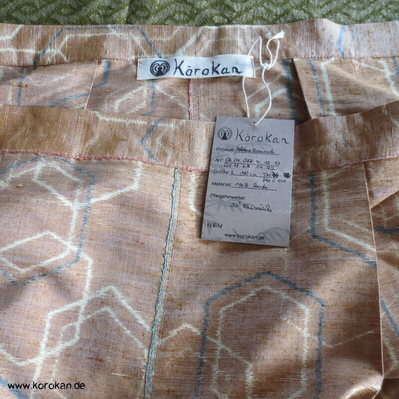 Kimono Seide Wickel Culotte Hose, Tsumugi Kasuri Kikko