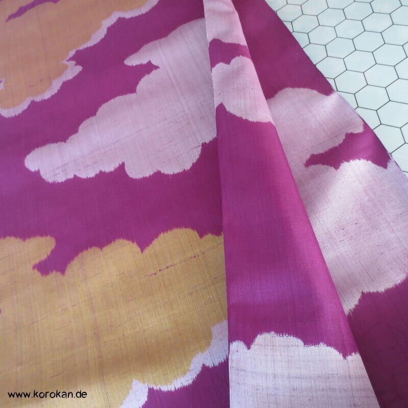 Tanmono Japan Meisen Murasaki Wolken Seide, antik unbenutzt
