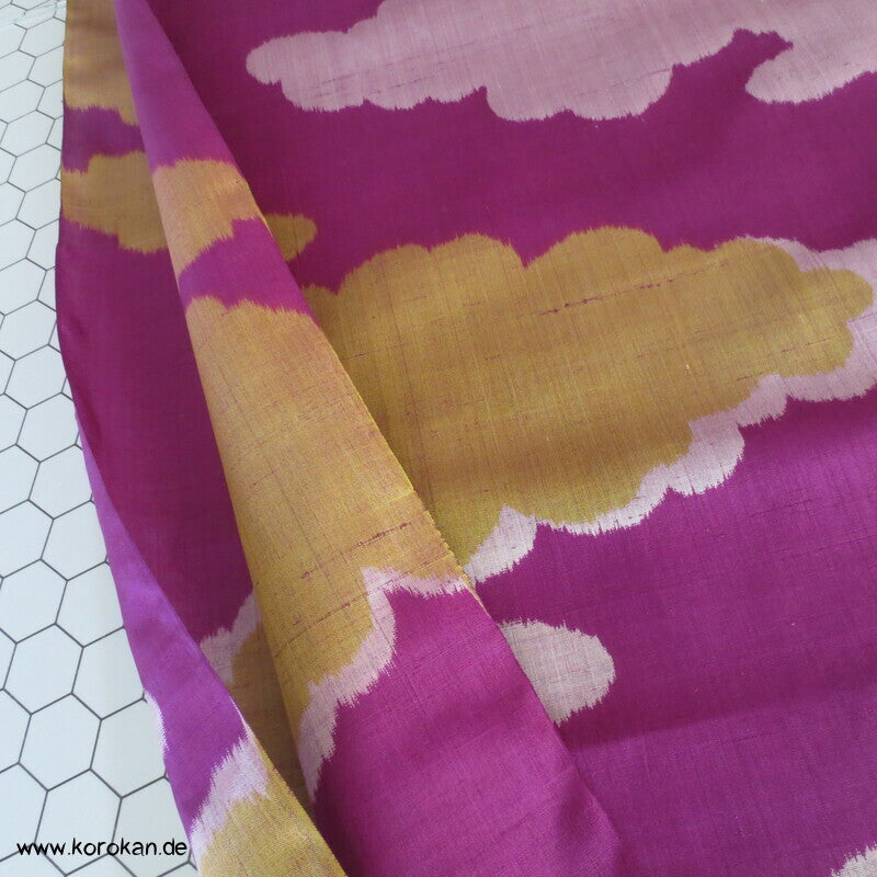 Tanmono Japan Meisen Murasaki Wolken Seide, antik unbenutzt