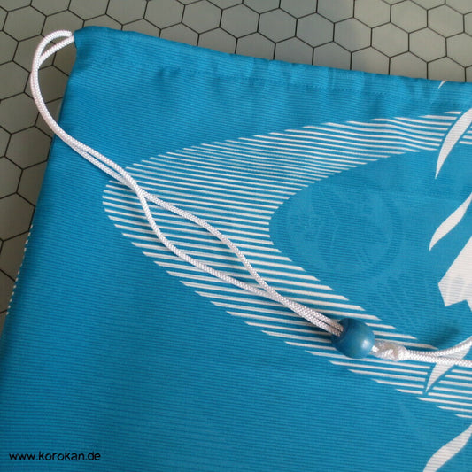 kleine Zugbeuteltasche aus Yukata Kimono Synthetik,  Unikat, Selbstgenäht