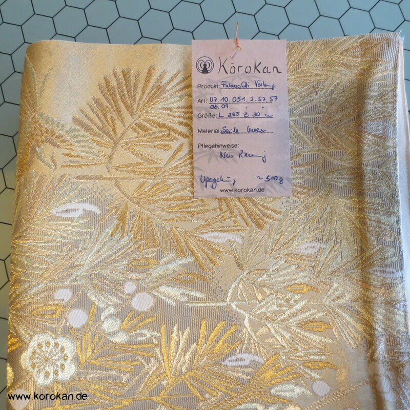 Upcycling Seidenbrokat Vorhangschal aus Fukuro Obi