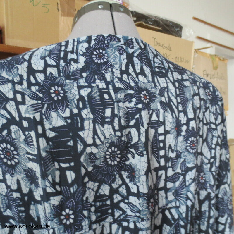 Zero Waste Kleid Bingata Batik Chirimen Crepe Seide