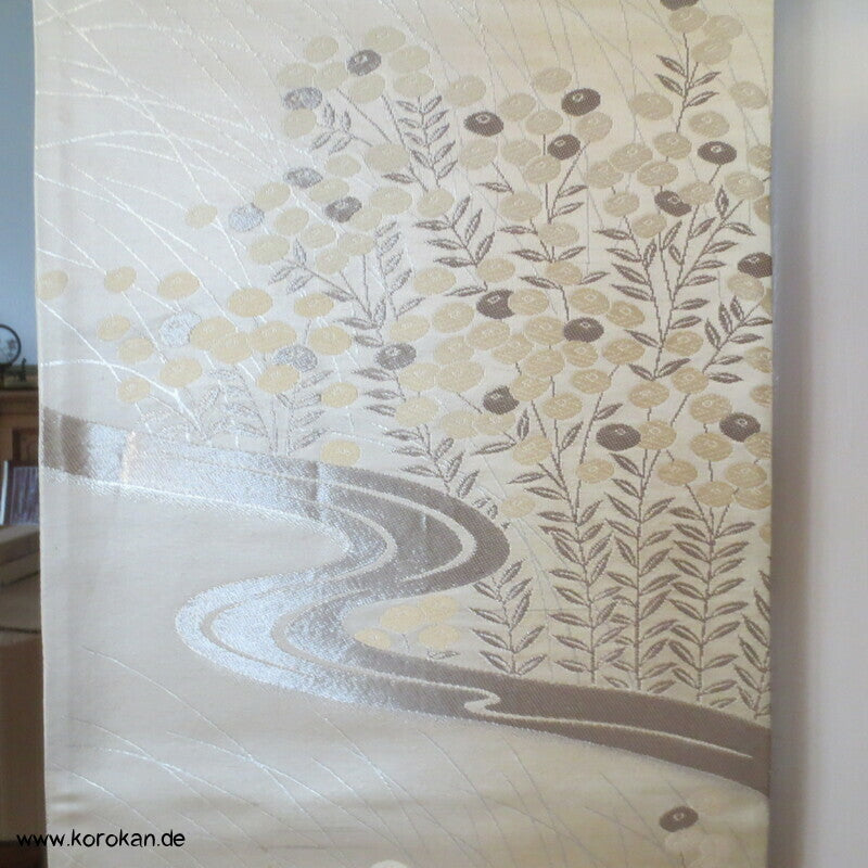 Upcycling Seidenbrokat Vorhangschal aus Fukuro Obi