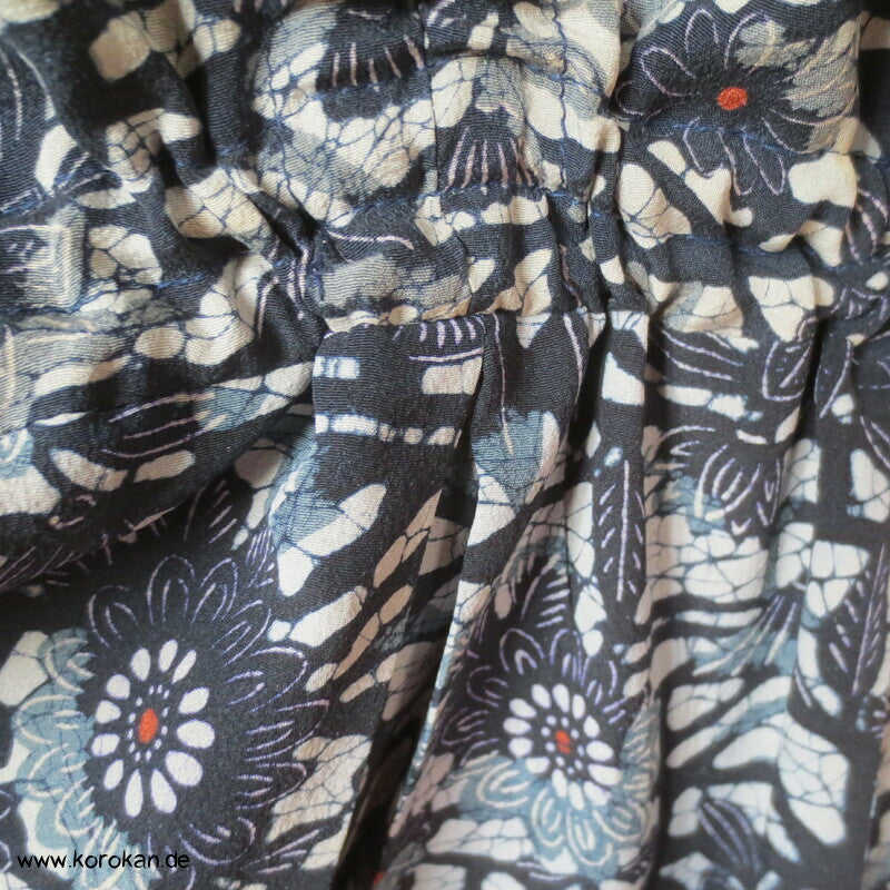 Zero Waste Kleid Bingata Batik Chirimen Crepe Seide
