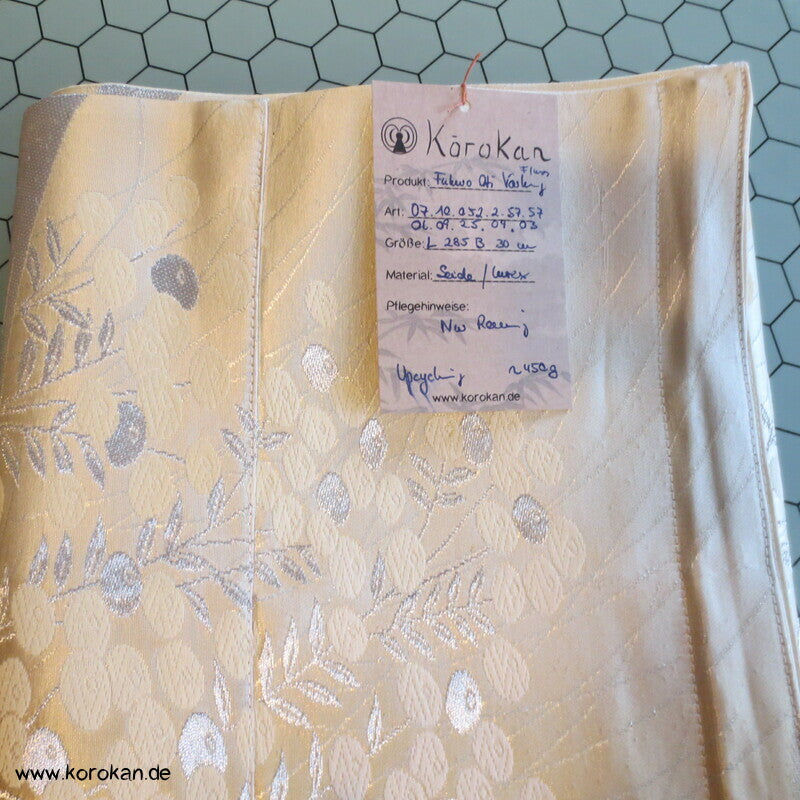 Upcycling Seidenbrokat Vorhangschal aus Fukuro Obi