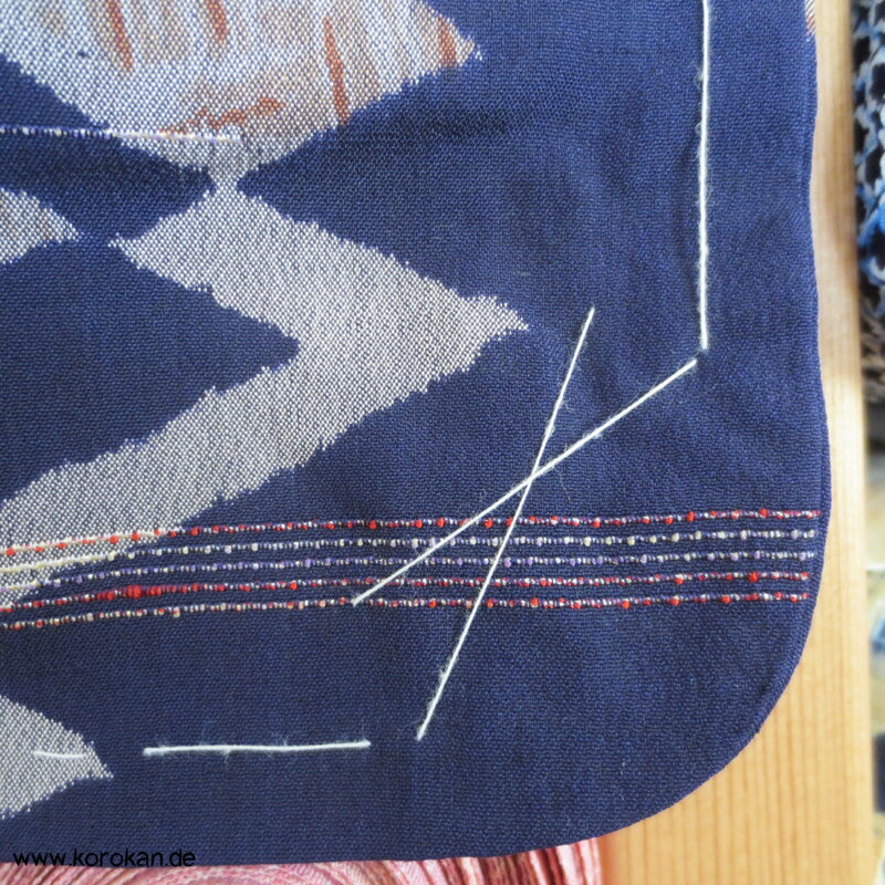 Japan Art Deco Matsukawabishi Zacken Meisen Seiden Haori - Jacke