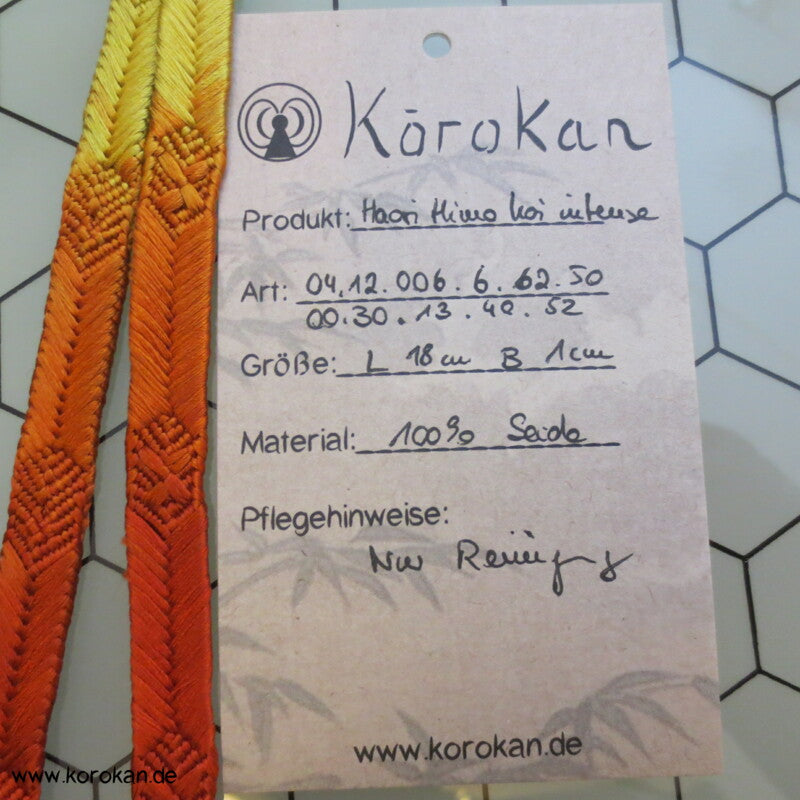 Haori Himo - Koi intense, von messing nach persimmon