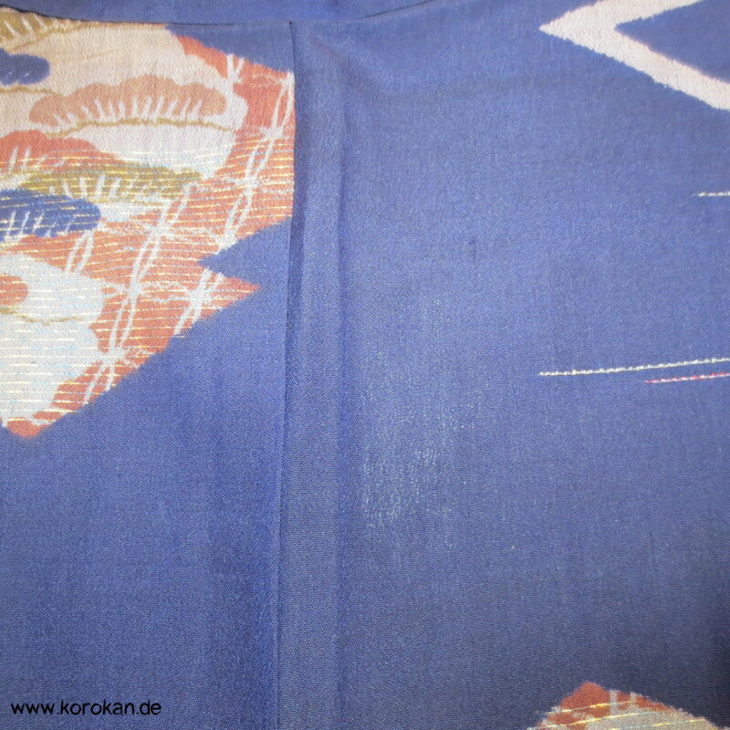 Japan Art Deco Matsukawabishi Zacken Meisen Seiden Haori - Jacke