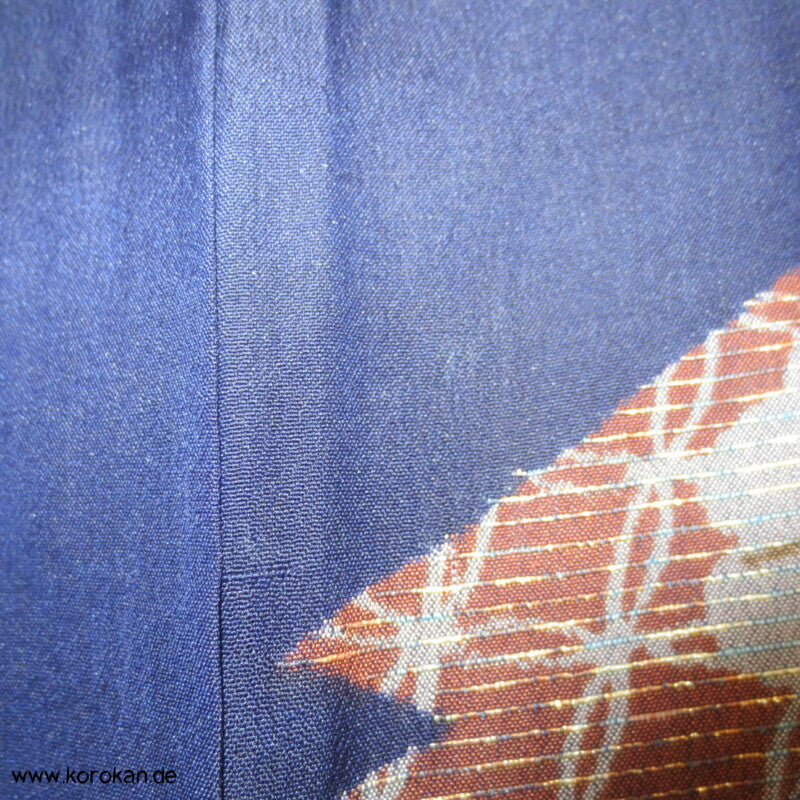 Japan Art Deco Matsukawabishi Zacken Meisen Seiden Haori - Jacke