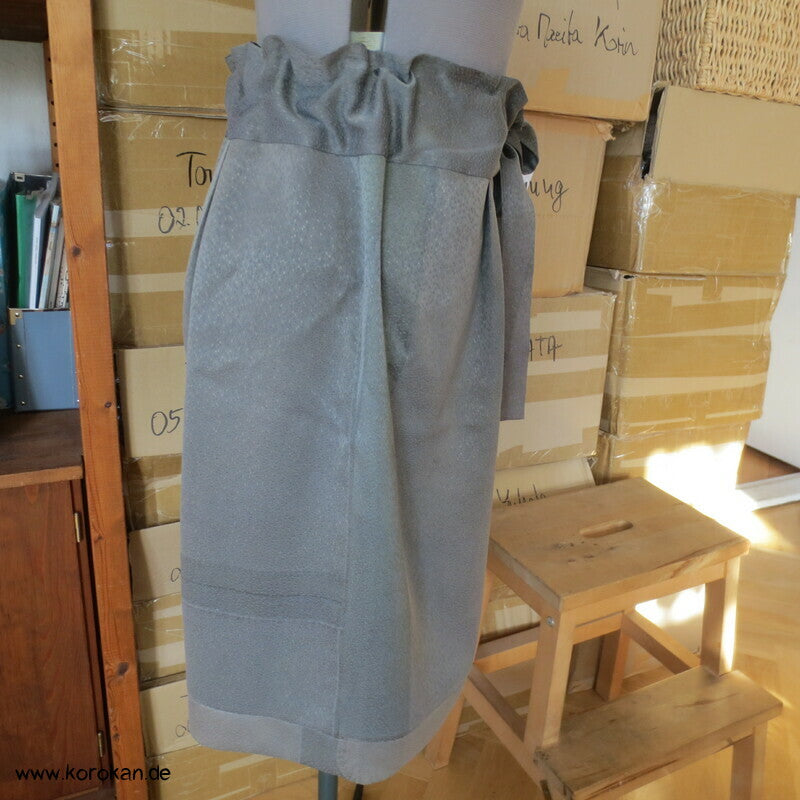 Kimono Seiden Paperbag Shorts mit Gummizug und Durchzugband, Gr. L