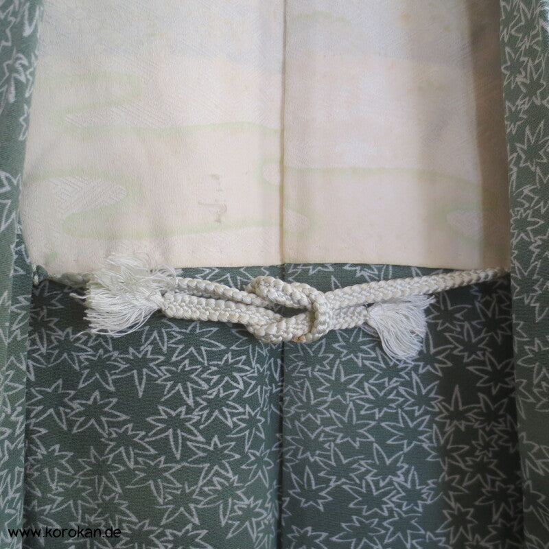 Ahornblätter auf seladon seidene Haori - Kimono Jacke