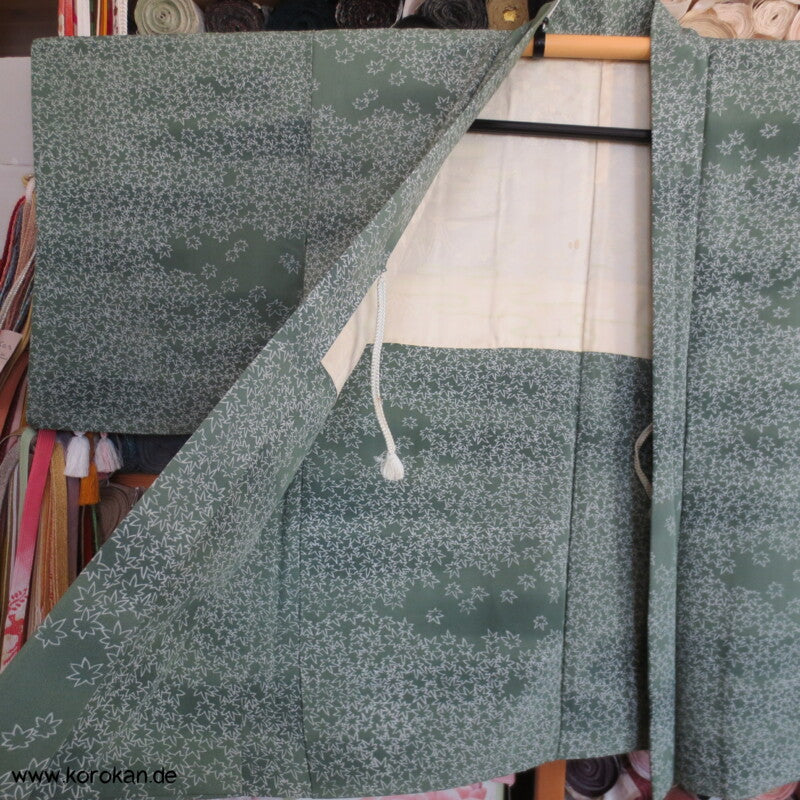 Ahornblätter auf seladon seidene Haori - Kimono Jacke