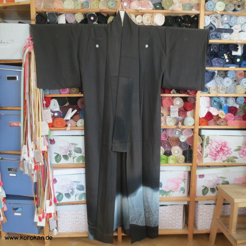 Gräsermeer Hitoe Rho Seide Tomesode Kimono