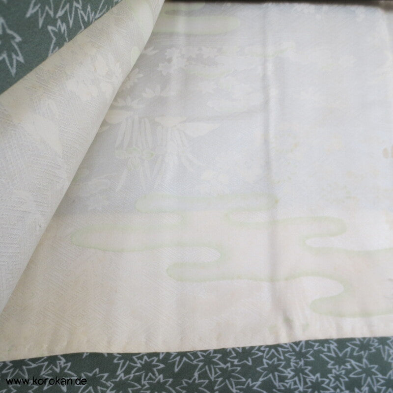 Ahornblätter auf seladon seidene Haori - Kimono Jacke