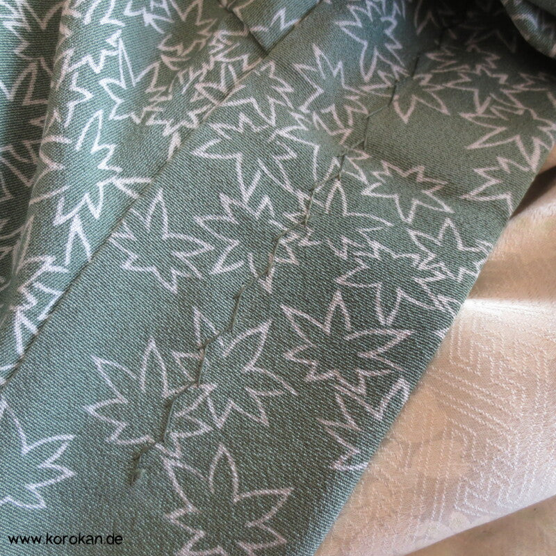 Ahornblätter auf seladon seidene Haori - Kimono Jacke