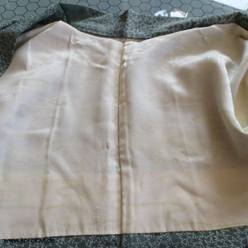 Ahornblätter auf seladon seidene Haori - Kimono Jacke