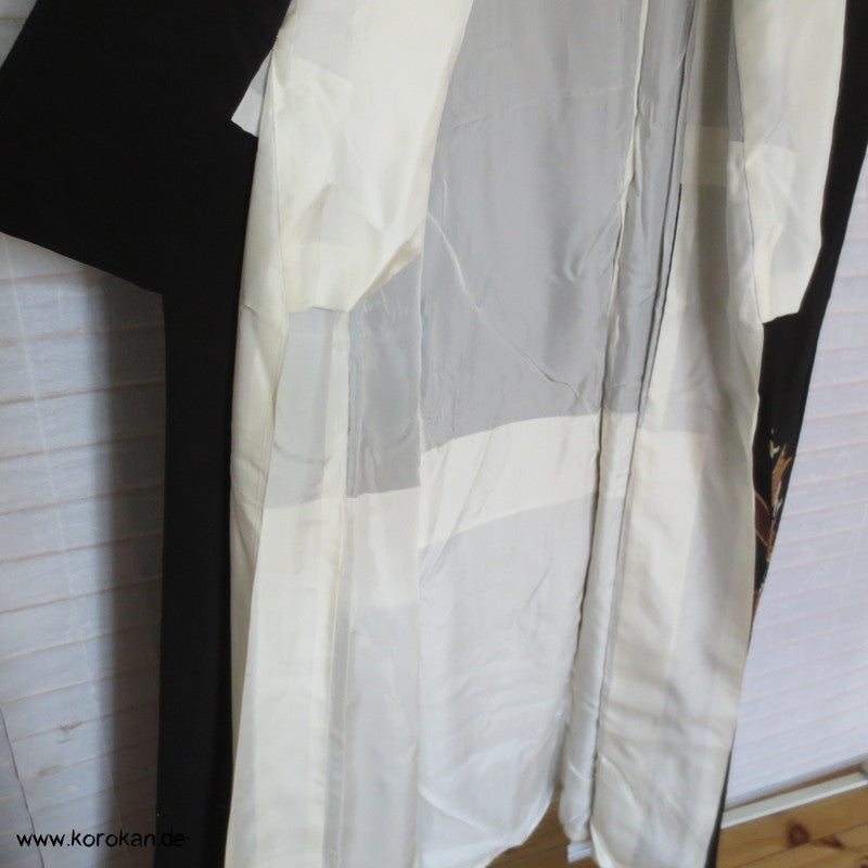 Bambus / Kiku / Gold Tomesode Seiden Kimono