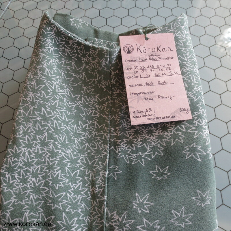 Ahornblätter auf seladon seidene Haori - Kimono Jacke