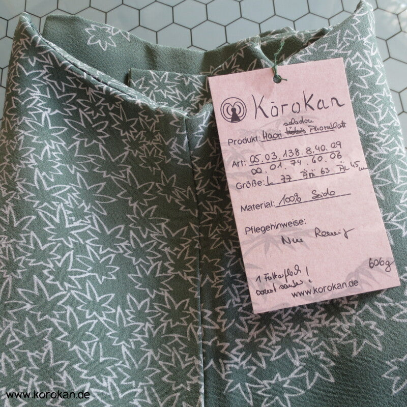 Ahornblätter auf seladon seidene Haori - Kimono Jacke