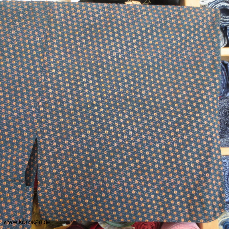 Lacktupfenblüten Triskelen Seidencrepe Haori - Jacke, mit Himo