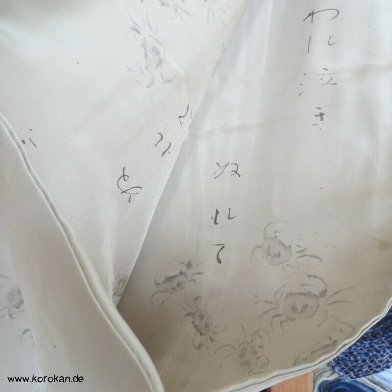 Krebse und Kanji Juban Unterkimono, Seide