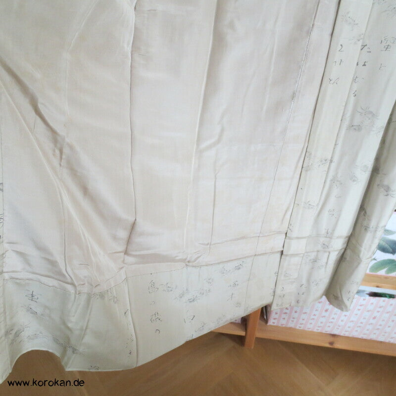 Krebse und Kanji Juban Unterkimono, Seide