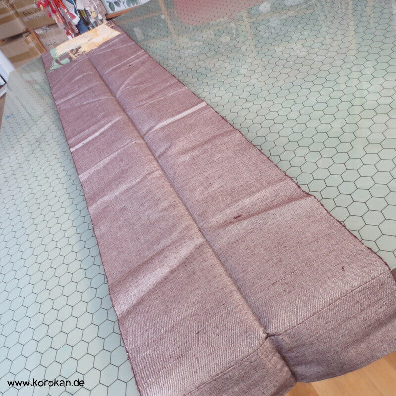 Fukuro / Nagoya Obi grob gewebte Seide mit Bambusmuster