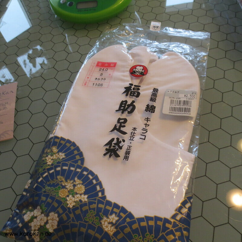 Tabi weiß mit Haken