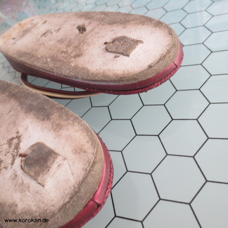 japanische Zori Zehensteg Sandalen Flechtmuster