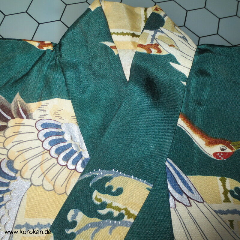 antiker Tauf Kimono für kleine Jungen, Kraniche