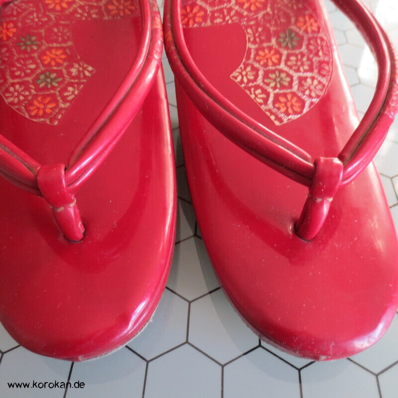 japanische Zori Zehensteg Sandalen Kikko Fächer