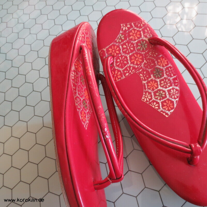japanische Zori Zehensteg Sandalen Kikko Fächer
