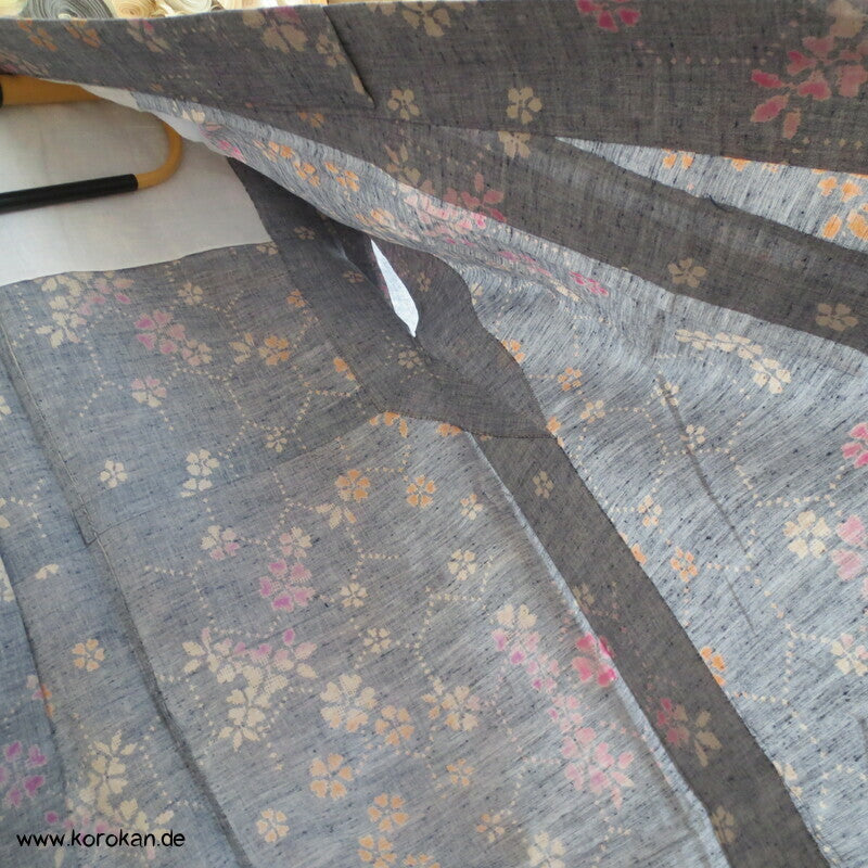 Sakura Baumwoll Tsumugi Hitoe Kimono / Yukata