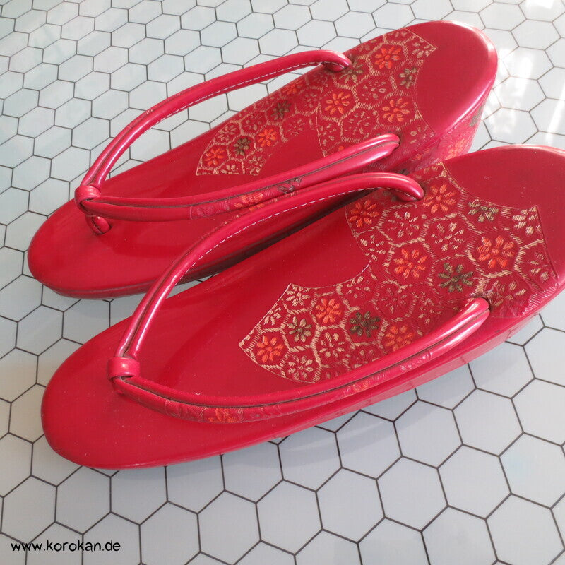 japanische Zori Zehensteg Sandalen Kikko Fächer