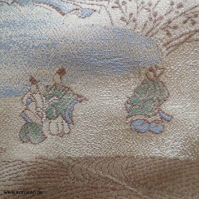 Szene aus alter Zeit Kimono Seidenjacquard