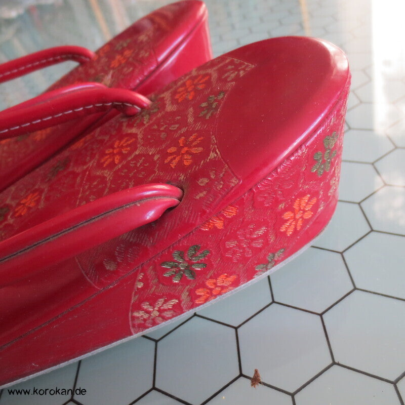 japanische Zori Zehensteg Sandalen Kikko Fächer