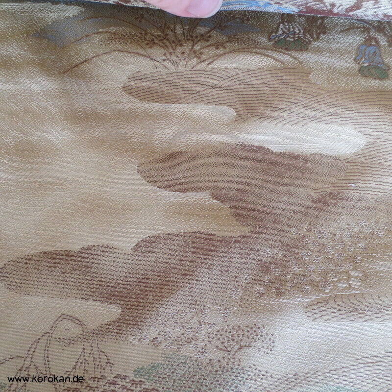 Szene aus alter Zeit Kimono Seidenjacquard