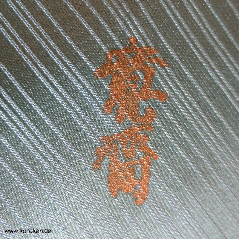 Tsukesage Kimono Seide handgemalte Fächer auf meergrün