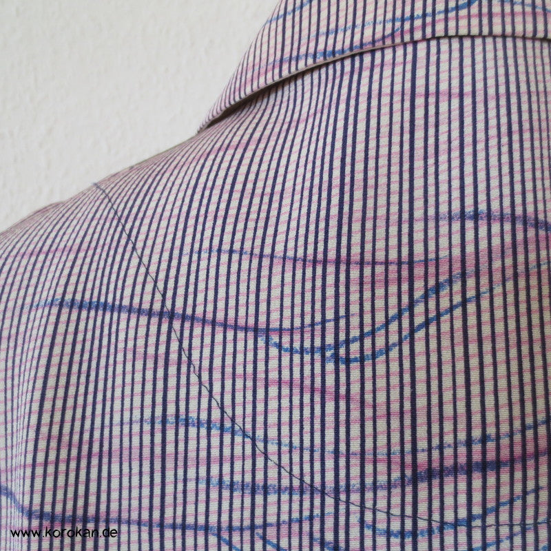 Blüten, Kanji, Stickerei, Seide, Viscose, Baumwolljersey Zero Waste langarm Bluse