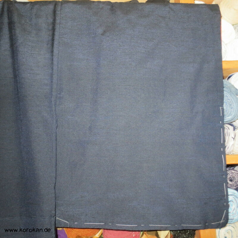 Tsumugi Seiden Kimono, schlicht blau